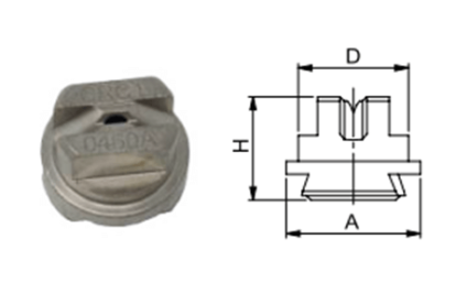 CRC1 – Flat spray dovetail noozle